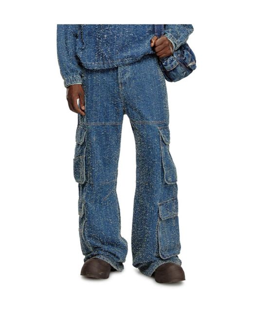 DIESEL Blue D-Sire Cargo Jeans