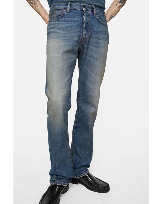 Acne Blue Regular Fit Jeans for men