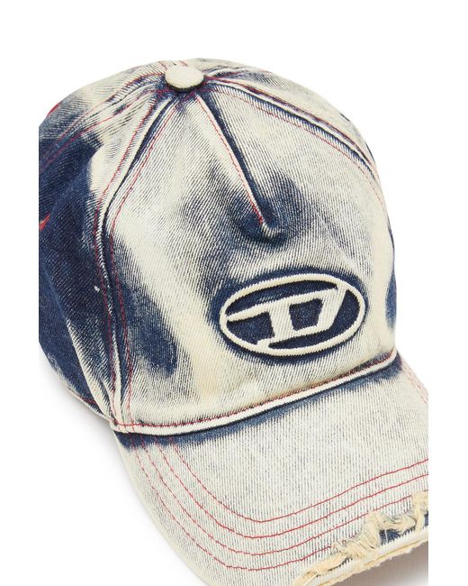 DIESEL Blue Logo-Patch Baseball Cap for men