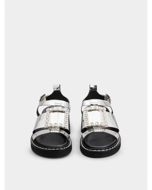 Roger Vivier Multicolor Open-Toed Round Head Sandals