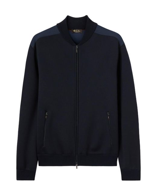 Loro Piana Blue Zippered Casual Jacket for men