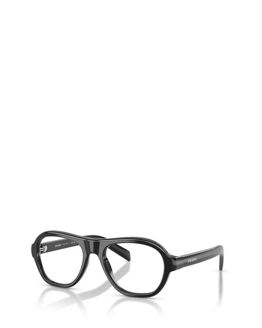 Prada White Eyewear Oval Frame Glasses
