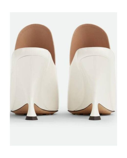 Bottega Veneta White Rocket Mules