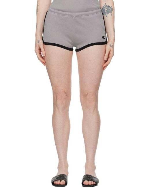 Courreges Gray Courrèges Contrast Mini Shorts