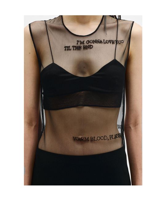 Ann Demeulemeester Black Seda Till The End Semi-Sheer Mesh Maxi Dress