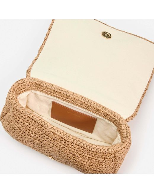 Self-Portrait Natural Bow Charm Chain-Linked Shoulder Bag