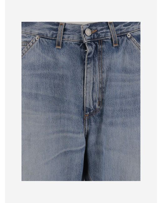 Haikure Blue Denim Trousers With Belt Loops for men