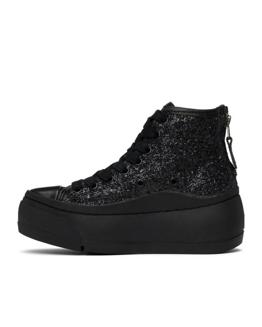 R13 Black Lace-Up High-Top Sneakers