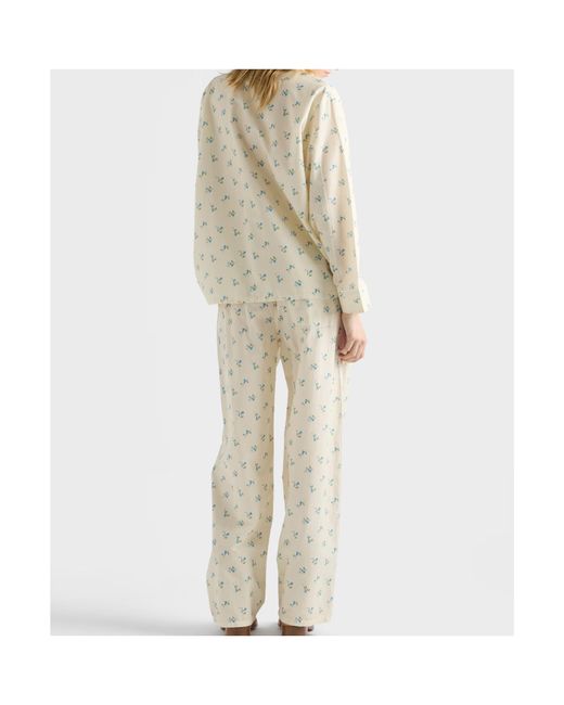 Prada White Floral Print Old Canvas Pants