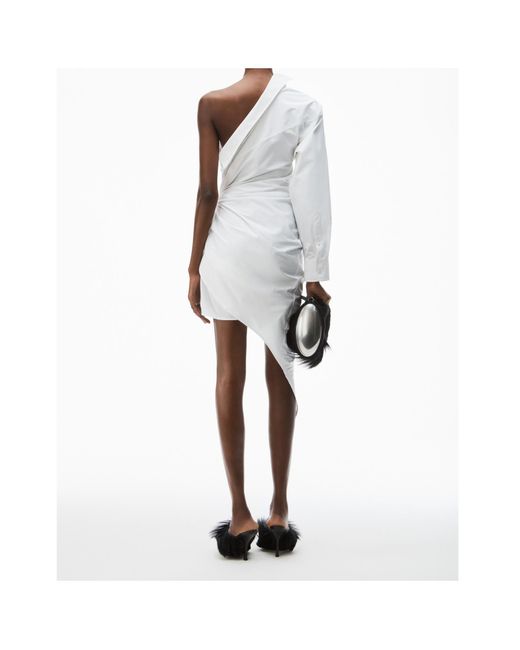 Alexander Wang White Asymmetric Shirt Dress