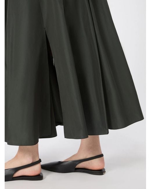 Max Mara Green Pleated Maxi Skirt