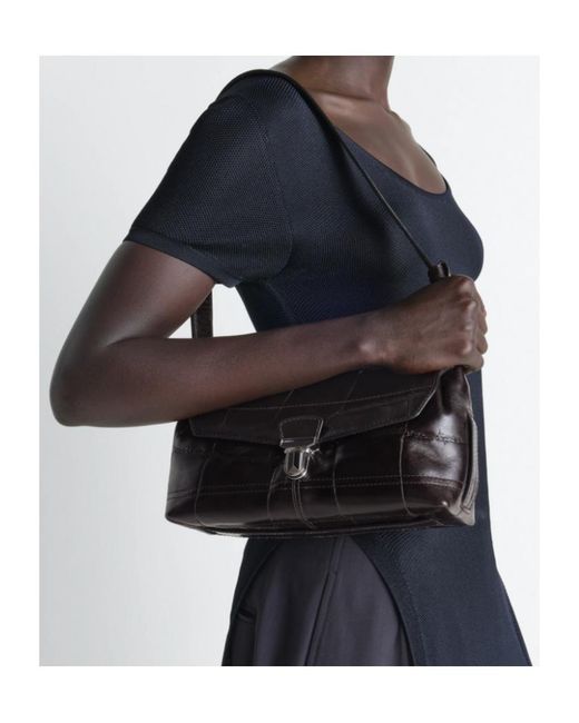 Lemaire White Small Gear Embossed Shoulder Bag