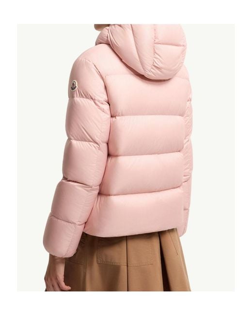 Moncler Pink Feligule Hooded Short Down Jacket