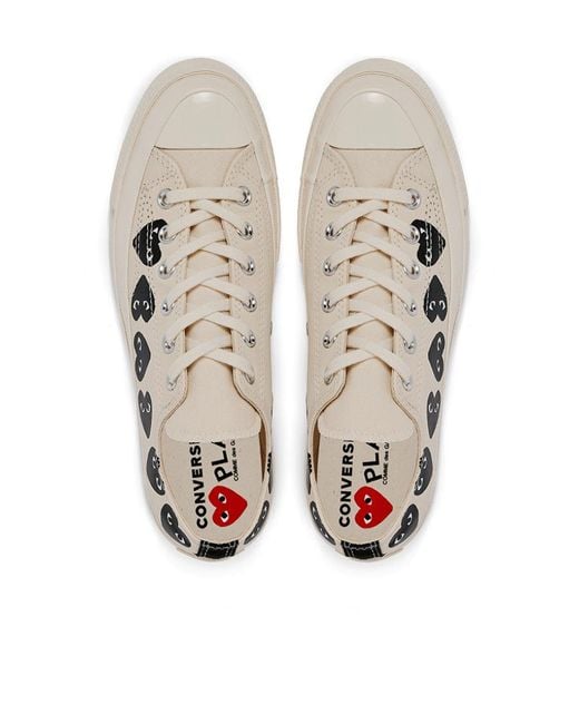 COMME DES GARÇONS PLAY White Heart Logo Printed Low-Top Sneakers for men