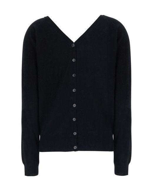 Lisa Yang Black Long-Sleeve V-Neck Cardigan