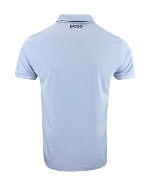Boss Blue Short-Sleeved Polo Shirt for men