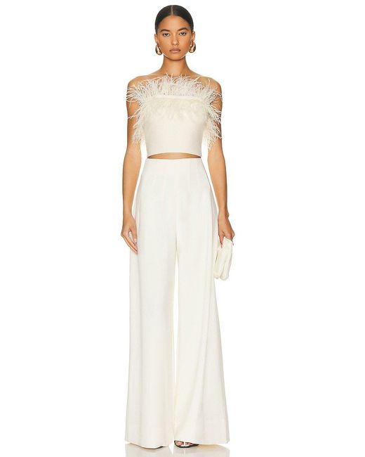 Staud White Trimmed Top
