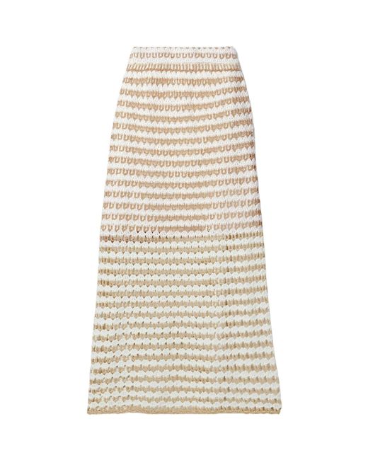 Zimmermann Natural Striped Skirt
