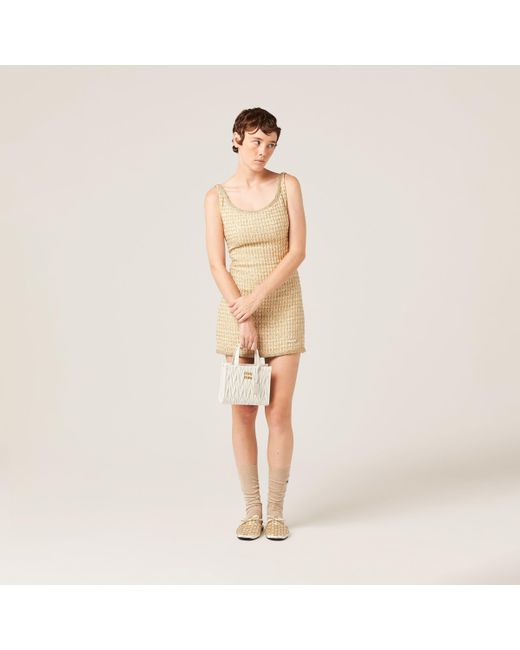 Miu Miu Natural Check Mini-Dress
