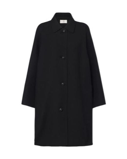 The Row Black Ina Wool-Blend Coat