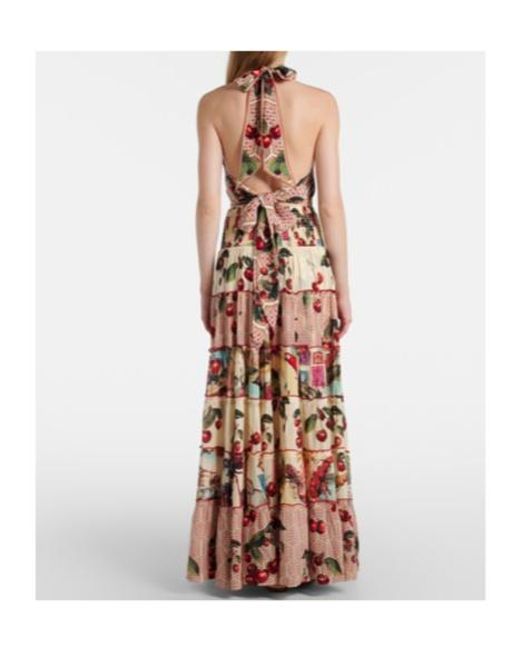 Camilla White Notes From The Road Printed Silk Maxi Skirt