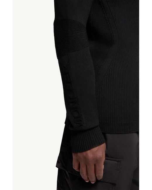 Moncler Black Wool Blend Turtleneck Sweater for men