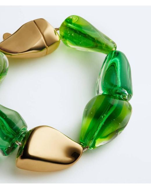 Bottega Veneta Green Prisma Bracelet