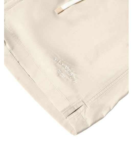 Eleventy Natural Sea Logo Swim Shorts for men