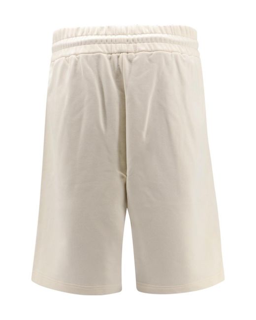 Fendi White Drawstring Bermuda Shorts for men