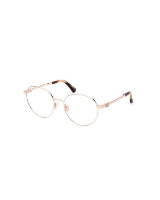 Max Mara Natural Round-Frame Glasses