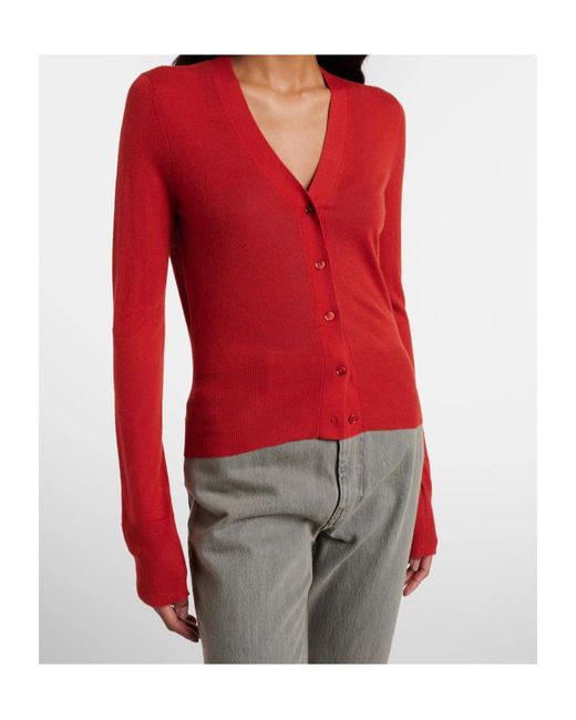 Joseph Red Front Button Cardigan