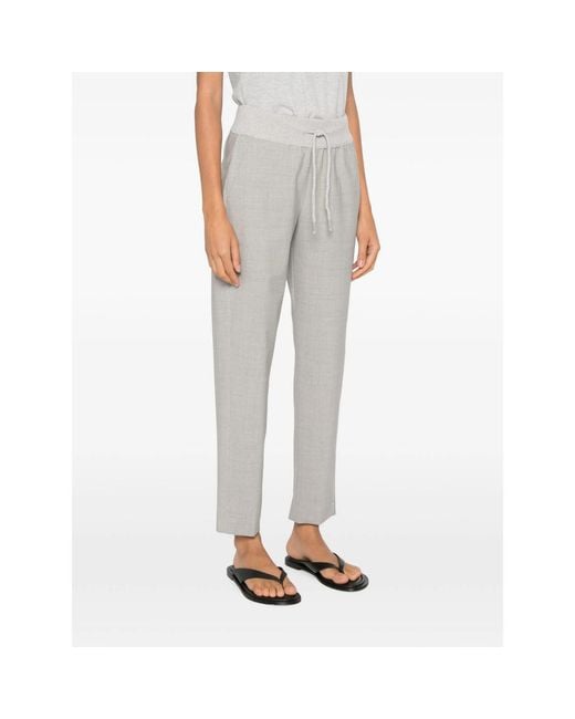 Panicale Gray Drawstring Casual Pants