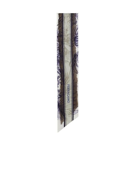 Ferragamo Blue Ferragamo Gravure Printed Bandeau