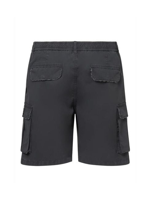 Ecoalf Gray Logo-Patch Cargo Shorts for men