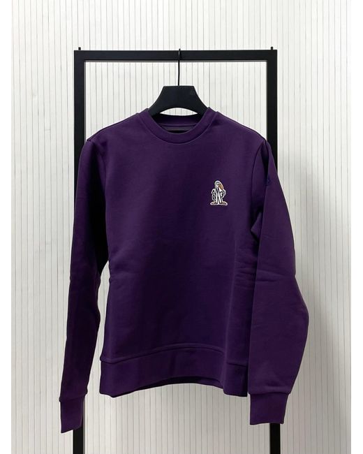 Moncler Purple Monduck Cotton Sweatshirt for men
