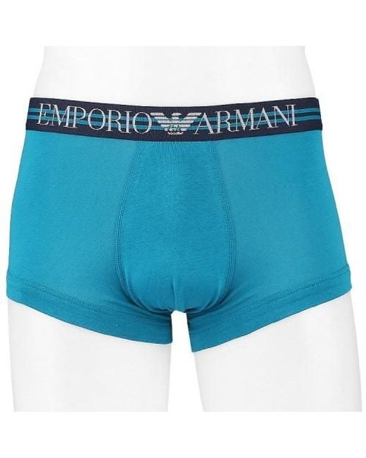 Emporio Armani Blue Three-Piece Suit Of Logo Underwear for men