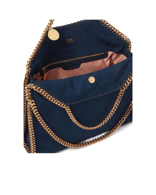 Stella McCartney Blue Falabella Chain-Trim Tote Bag