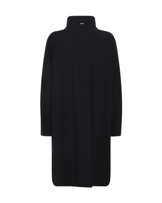 Herno Blue High-Neck Long Sleeved Coat