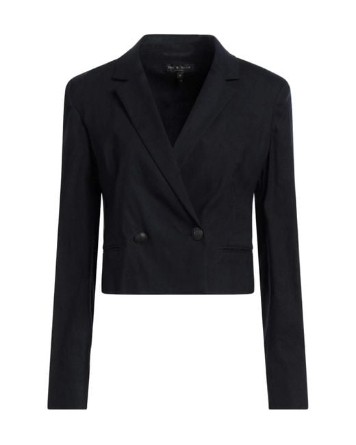 Rag & Bone Blue Double-Breasted Blazer