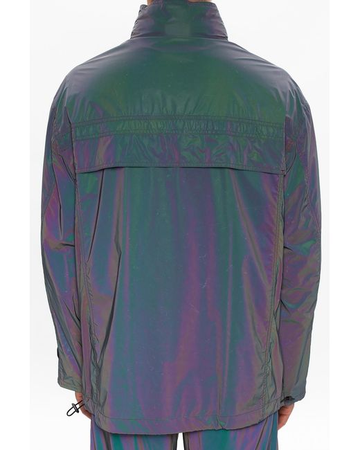 McQ Alexander McQueen Blue High-Neck Zipped Jacket for men