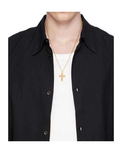 Emanuele Bicocchi White Reissue Notre-Dame Cross Necklace for men