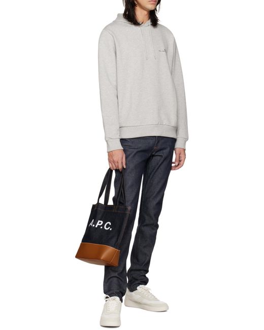A.P.C. Blue Axelle Two-Tone Tote Bag