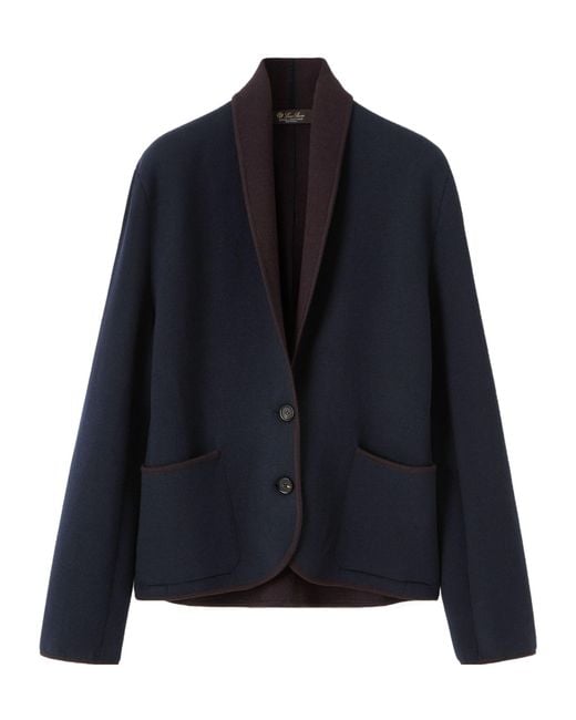 Loro Piana Blue Wool Blend Casual Jacket