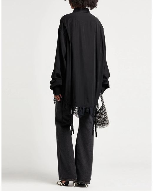 Balenciaga Black Long-Sleeve Solid Color Shirt