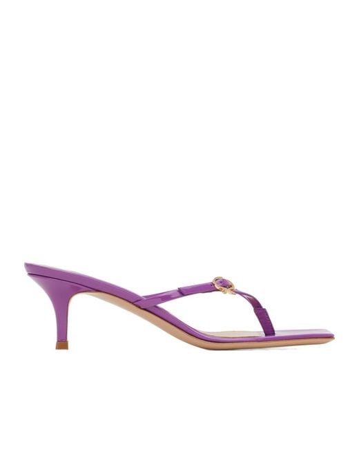 Gianvito Rossi Pink Clip-Toe Design High-Heeled Sandals