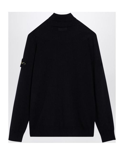Stone Island Blue Round Neck Sweater for men