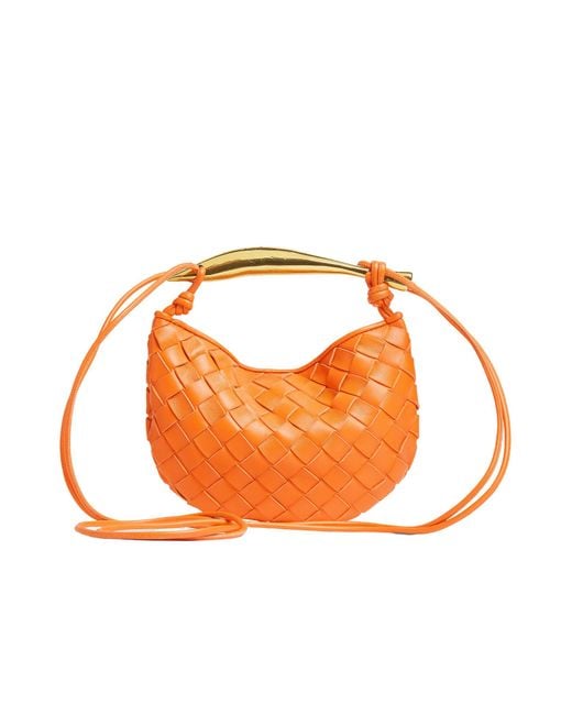 Bottega Veneta Orange Mini Sardine Crossbody Bag