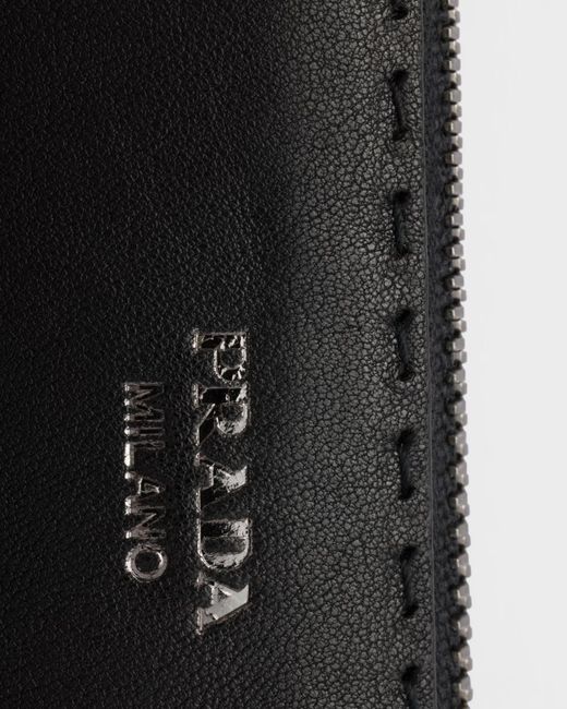 Prada Black Zipper Clutch for men