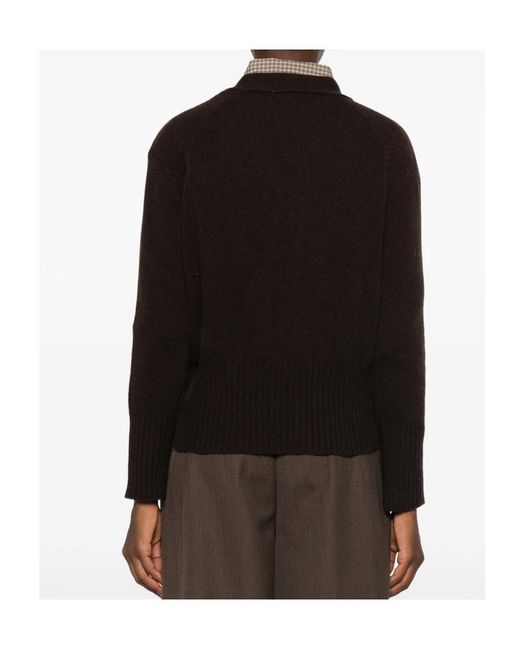 Aragona Black V-Neck Button-Up Cardigan