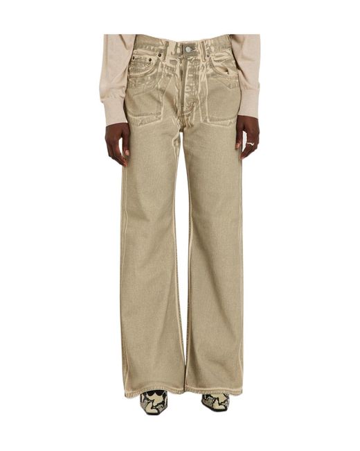 Acne Natural Comfortable Versatile Loose-Fit Jeans
